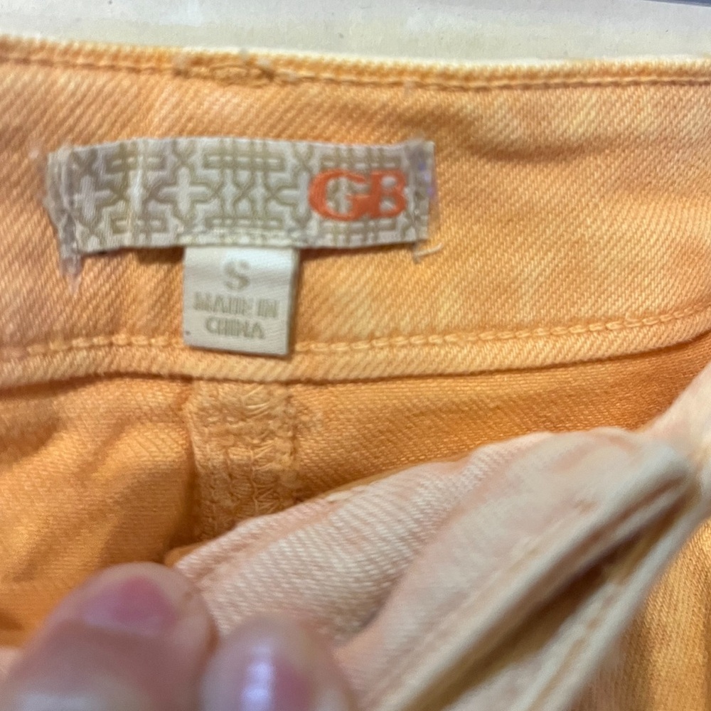 GB cute light orange denim skirt Small NWT - Picture 5 of 6